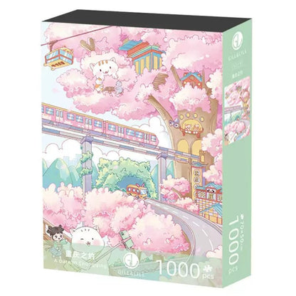 A Date In Chongqing | Gill & Lill | 1000 Piece Puzzle | Jigsaw Puzzle - Mystery Matrix