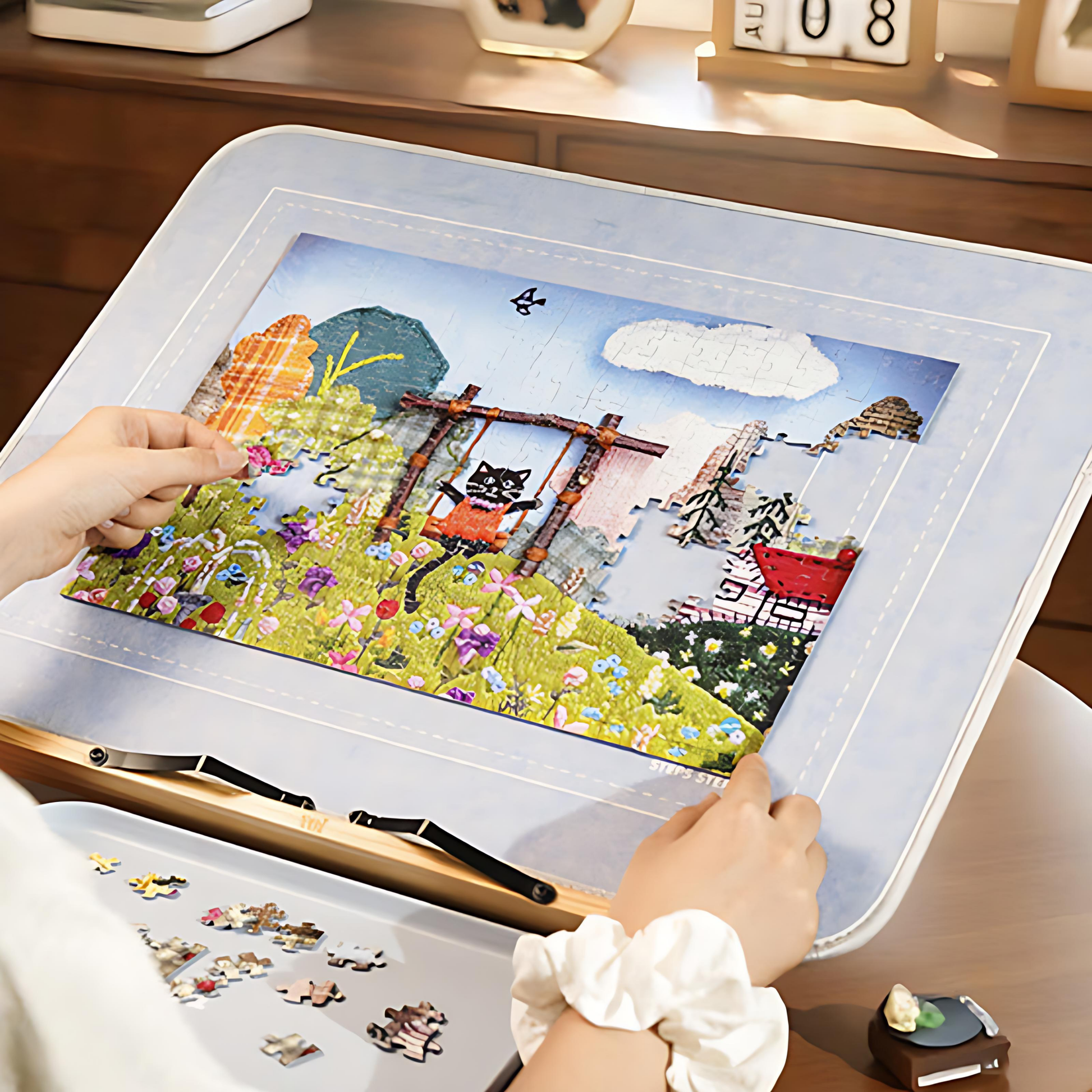 A Day in a Cat’s Life – Cosy Moments Puzzle Set (300x3) | TOI | 300 Piece Puzzle x 3 | Jigsaw Puzzle - Mystery Matrix