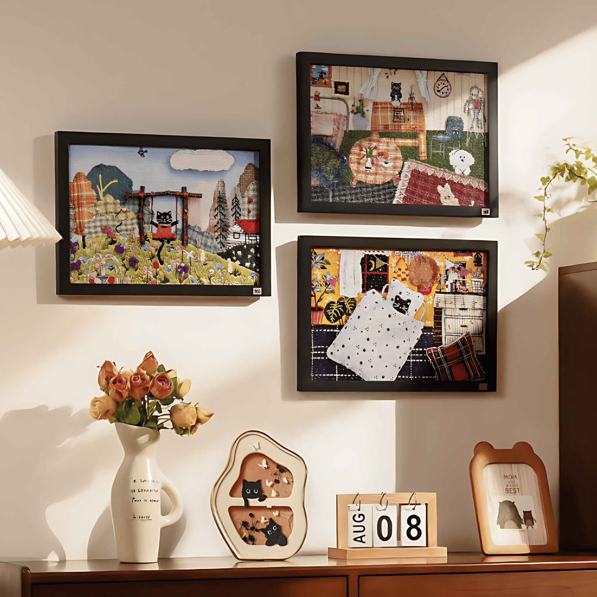A Day in a Cat’s Life – Cosy Moments Puzzle Set (300x3) | TOI | 300 Piece Puzzle x 3 | Jigsaw Puzzle - Mystery Matrix