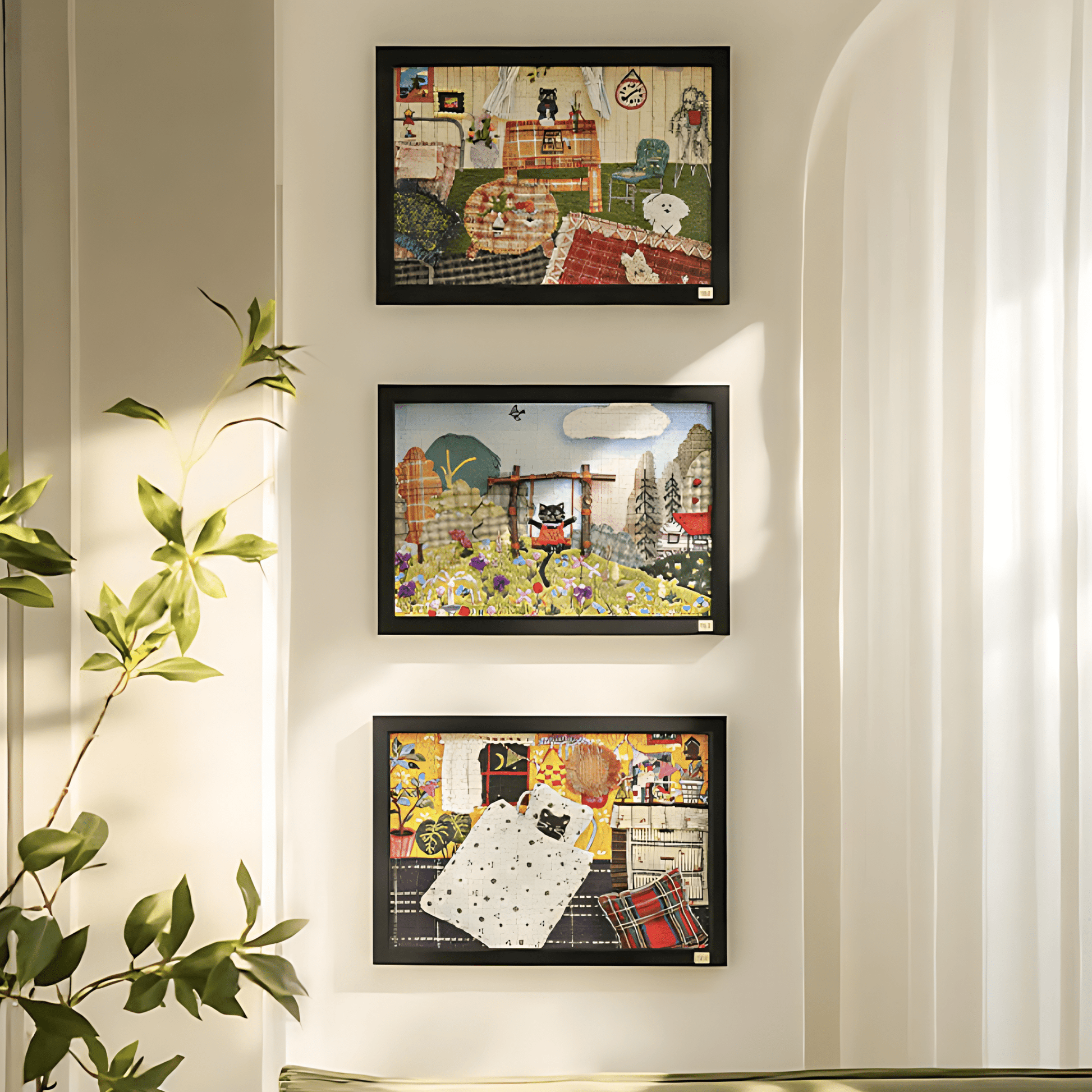 A Day in a Cat’s Life – Cosy Moments Puzzle Set (300x3) | TOI | 300 Piece Puzzle x 3 | Jigsaw Puzzle - Mystery Matrix