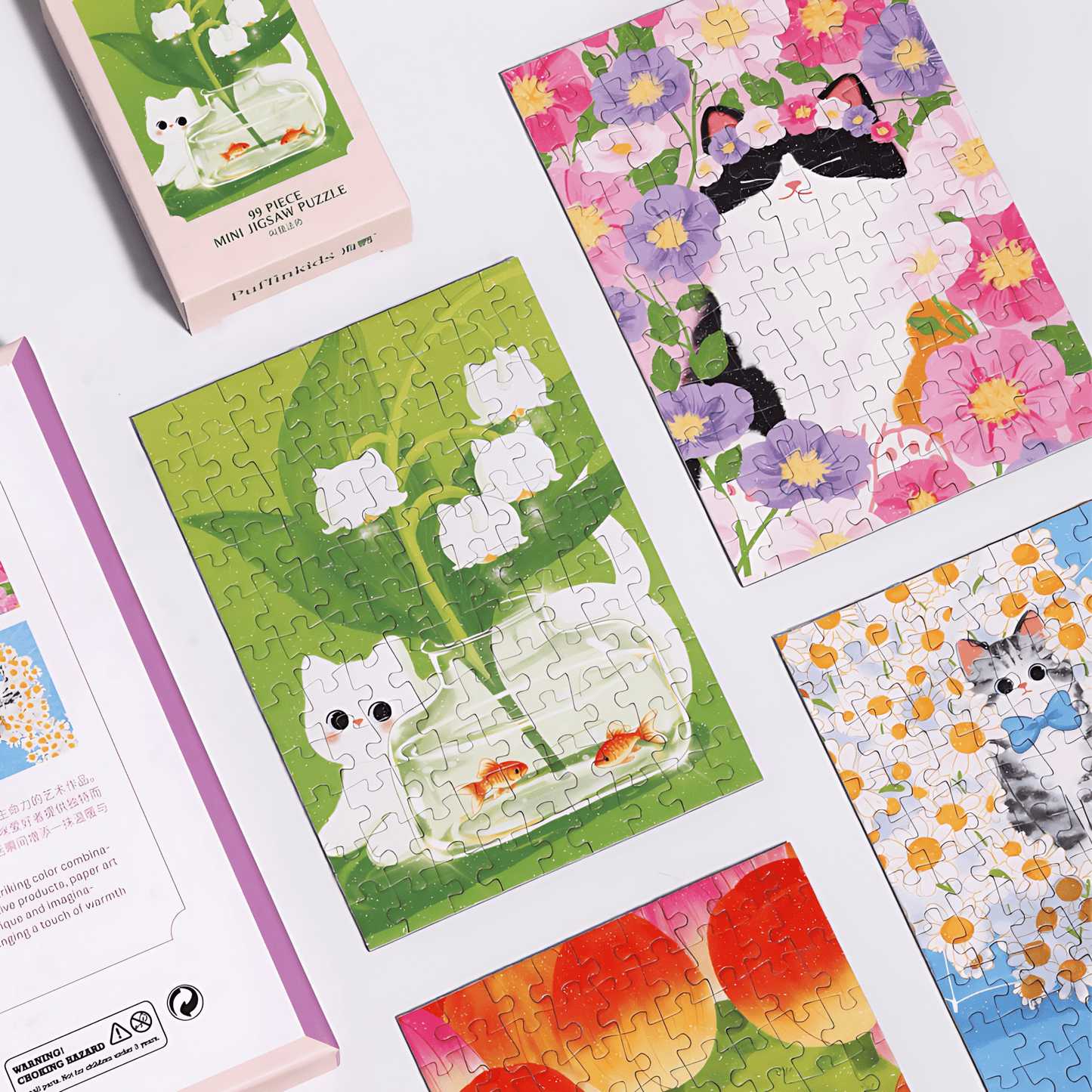 A Day of Spring | Puffinkids | 6 in 1 Mini Puzzle | Jigsaw Puzzle - Mystery Matrix