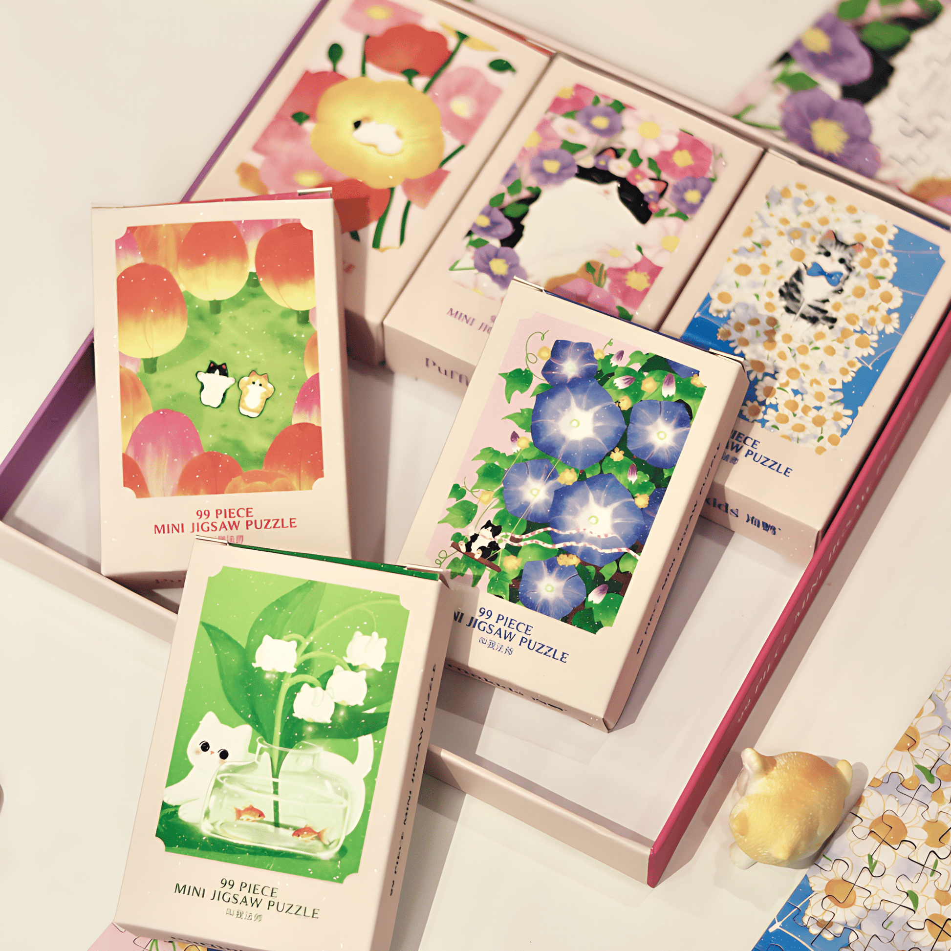 A Day of Spring | Puffinkids | 6 in 1 Mini Puzzle | Jigsaw Puzzle - Mystery Matrix