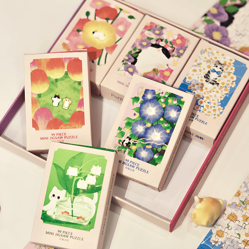 A Day of Spring | Puffinkids | 6 in 1 Mini Puzzle | Jigsaw Puzzle - Mystery Matrix