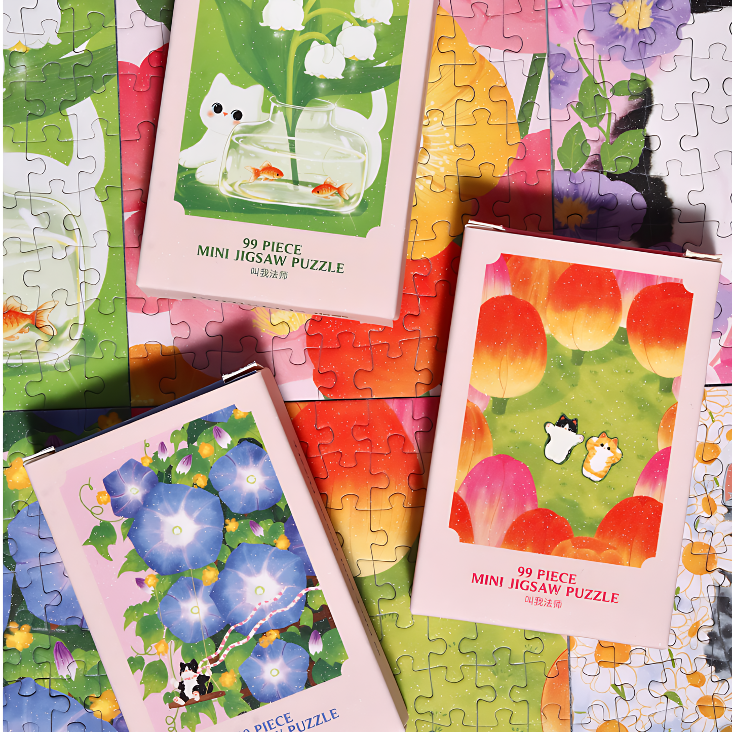 A Day of Spring | Puffinkids | 6 in 1 Mini Puzzle | Jigsaw Puzzle - Mystery Matrix