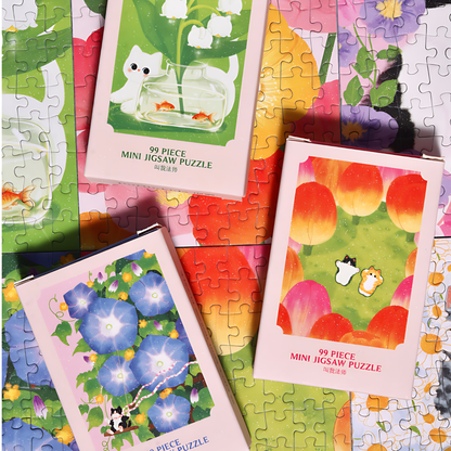 A Day of Spring | Puffinkids | 6 in 1 Mini Puzzle | Jigsaw Puzzle - Mystery Matrix