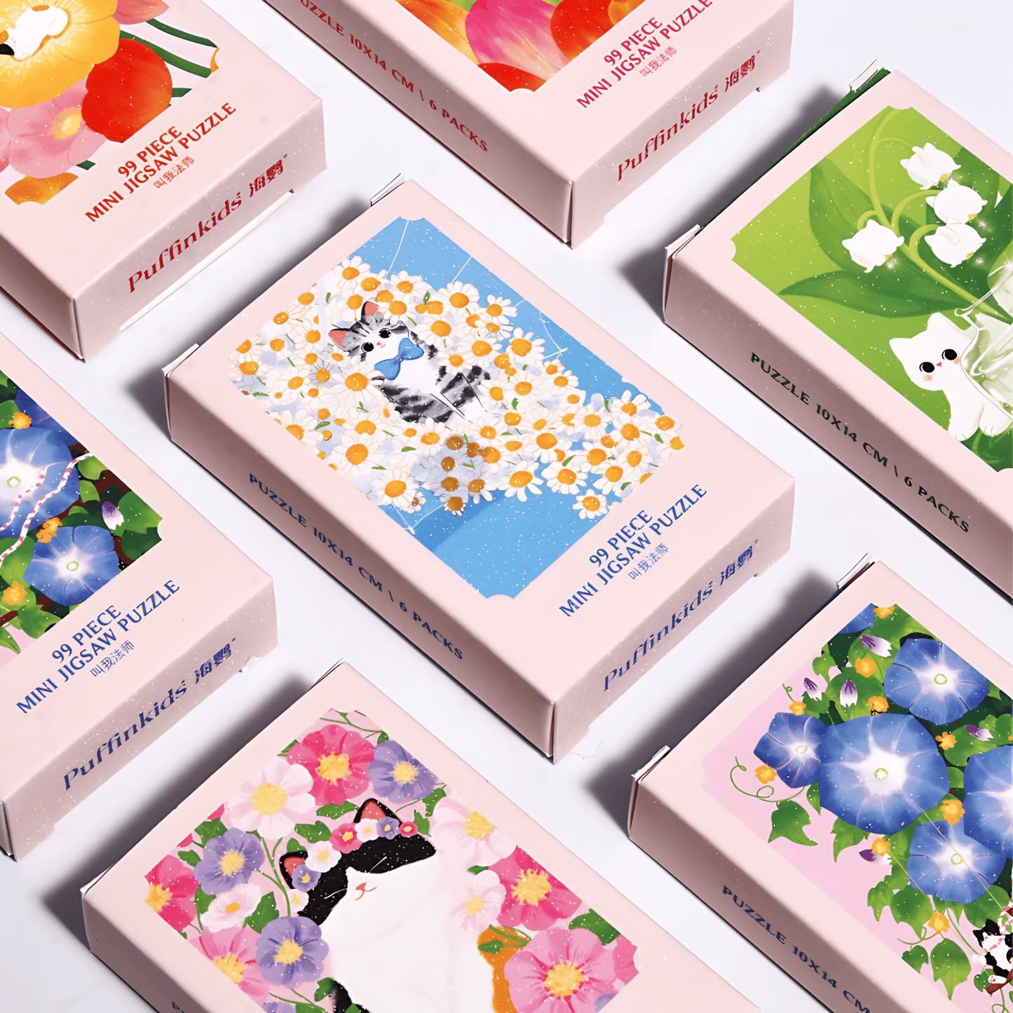 A Day of Spring | Puffinkids | 6 in 1 Mini Puzzle | Jigsaw Puzzle - Mystery Matrix