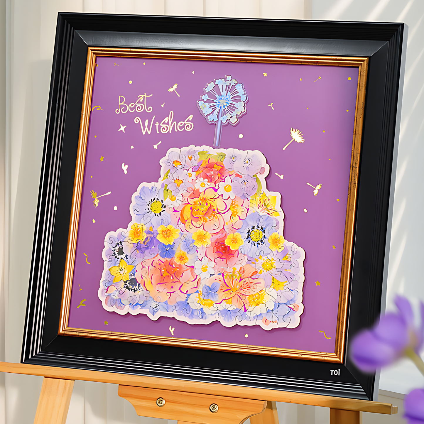 A Thousand Blossoms (Birthday Wish) | TOI | Irregular Puzzle Piece | Wooden Puzzle with Frame - Mystery Matrix