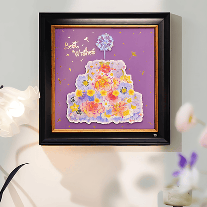 A Thousand Blossoms (Birthday Wish) | TOI | Irregular Puzzle Piece | Wooden Puzzle with Frame - Mystery Matrix