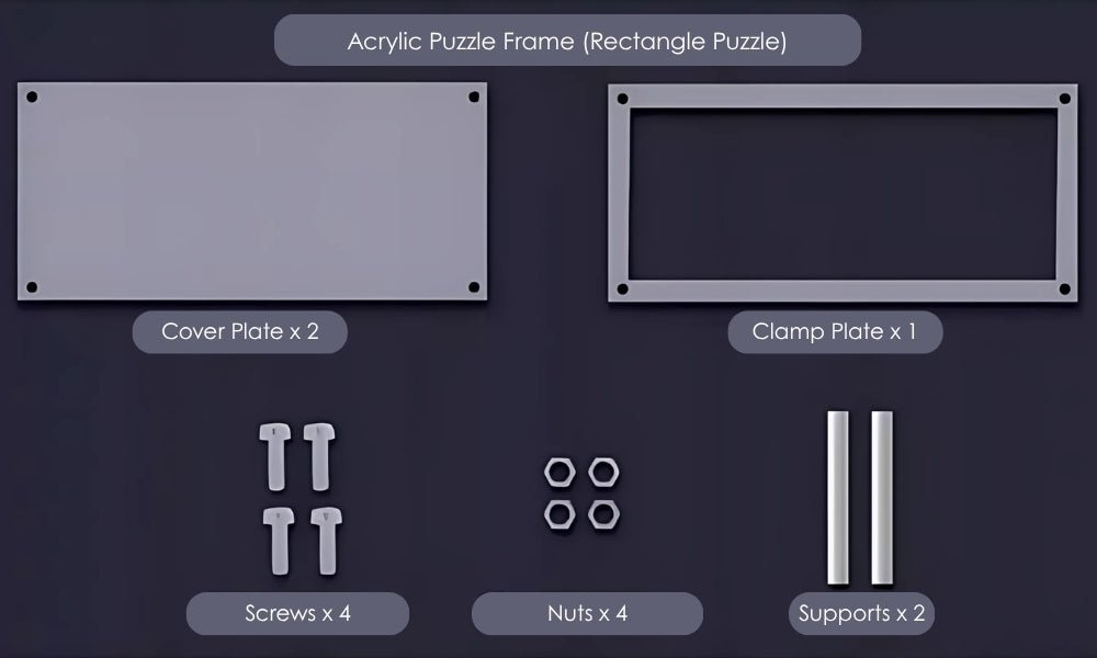 Acrylic Mini Puzzle Frame - Rectangle - Mystery Matrix