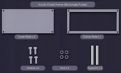 Acrylic Mini Puzzle Frame - Rectangle - Mystery Matrix