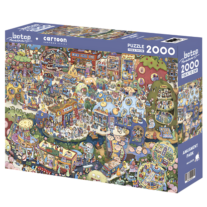 Amusement Park | Botop Blackcard | 2000 Piece Puzzle | Jigsaw Puzzle - Mystery Matrix