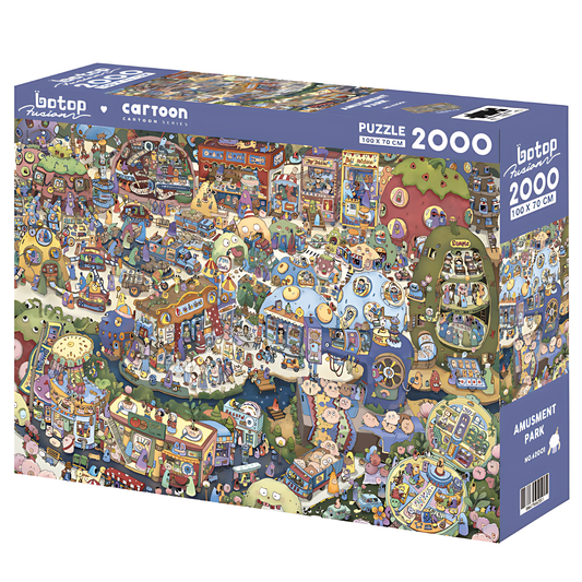 Amusement Park | Botop Blackcard | 2000 Piece Puzzle | Jigsaw Puzzle - Mystery Matrix