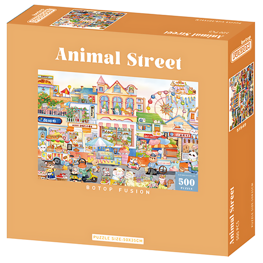 Animal Street | Botop Fusion | 500 Piece Puzzle | Jigsaw Puzzle - Mystery Matrix