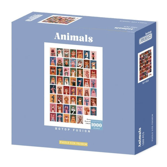 Animals | Botop | 1000 Piece Puzzle | Jigsaw Puzzle - Mystery Matrix