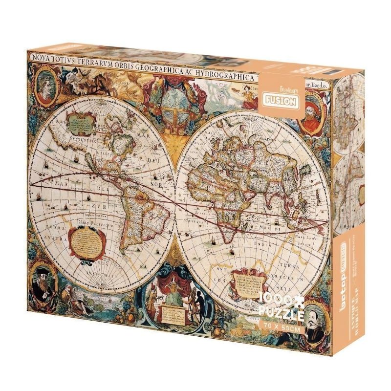 Antique World Map | Botop | 1000 Piece Puzzle | Jigsaw Puzzle - Mystery Matrix