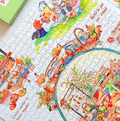 Autumn Meadow Market | Dreamer Puzzle | 1000 Piece Puzzle | Jigsaw Puzzle - Mystery Matrix