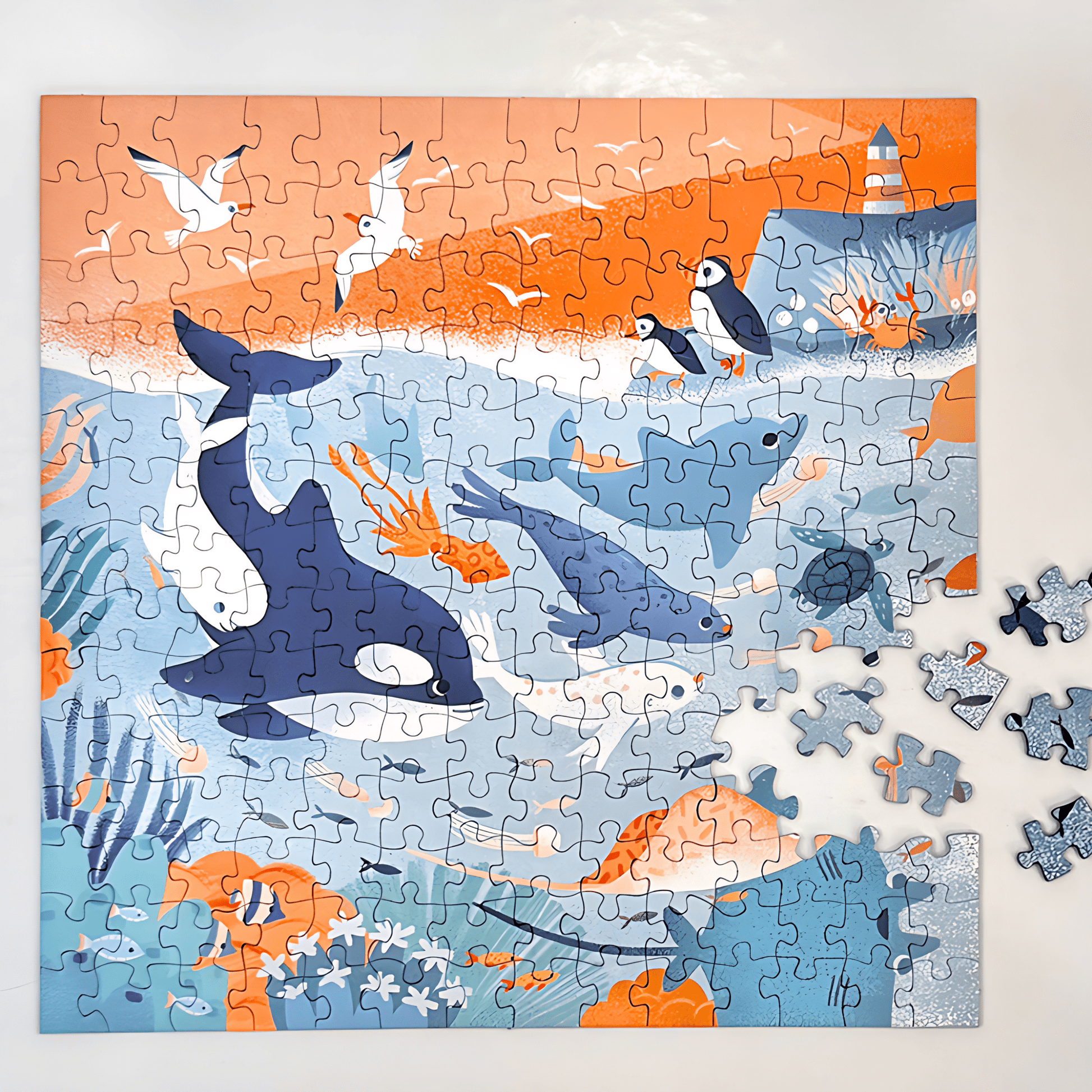 Azure Dreamland | Puffinkids | Tyvek Bag Mini Puzzle | Jigsaw Puzzle - Mystery Matrix