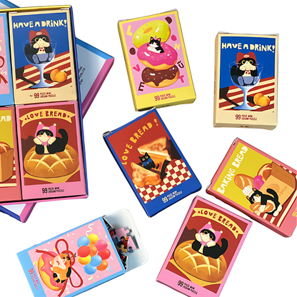 Baking Cat | Puffinkids | 6 in 1 Mini Puzzle | Jigsaw Puzzle - Mystery Matrix
