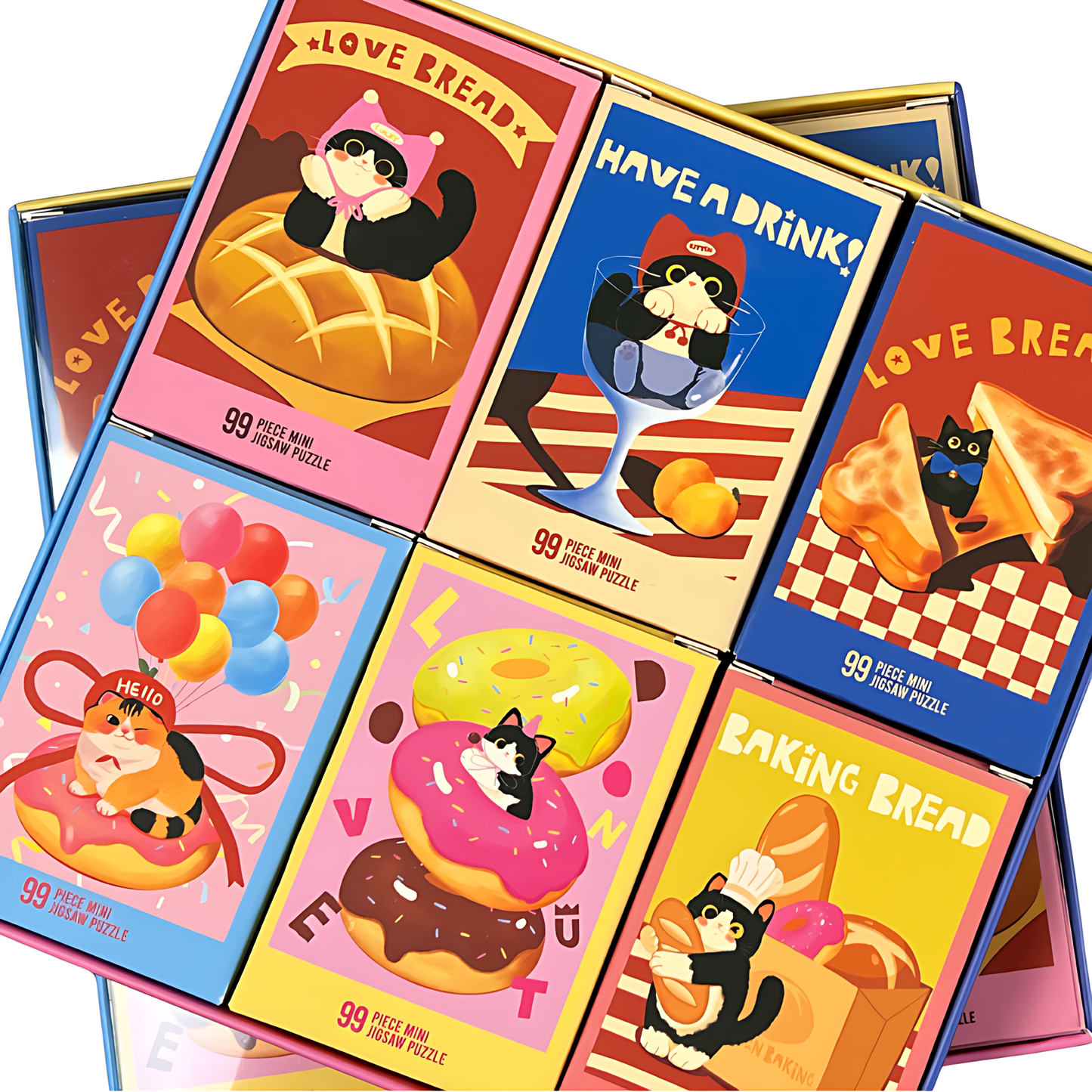 Baking Cat | Puffinkids | 6 in 1 Mini Puzzle | Jigsaw Puzzle - Mystery Matrix