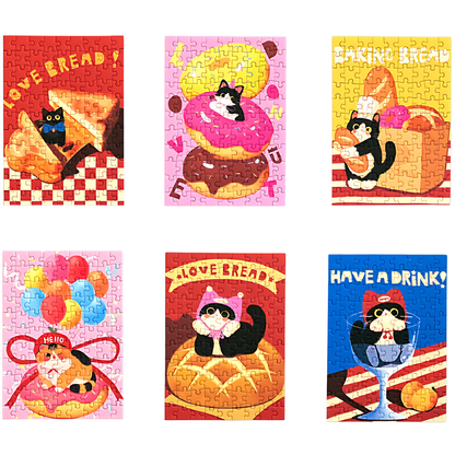 Baking Cat | Puffinkids | 6 in 1 Mini Puzzle | Jigsaw Puzzle - Mystery Matrix