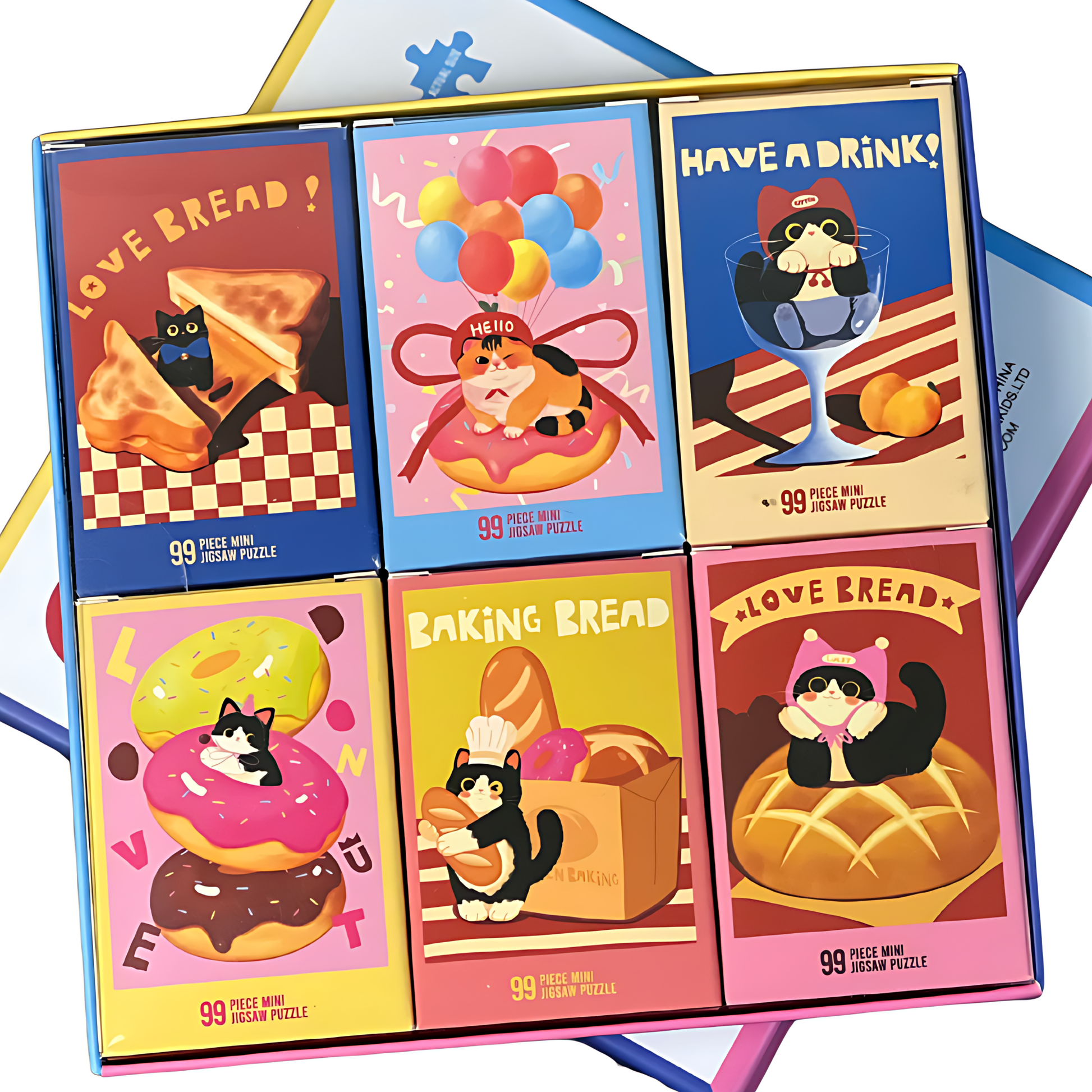 Baking Cat | Puffinkids | 6 in 1 Mini Puzzle | Jigsaw Puzzle - Mystery Matrix