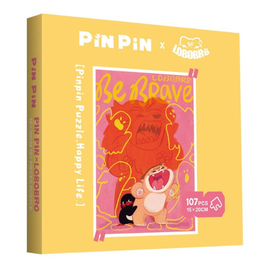 Be Brave Lobobro | Pin Pin | Mini Puzzle | Velvet Touch | Jigsaw Puzzle - Mystery Matrix