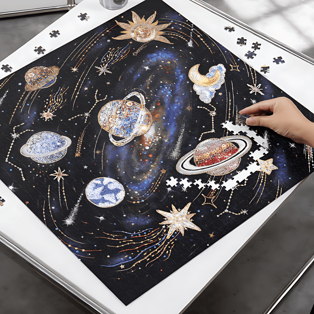 Beaded Embroidery: Starry Universe | TOI | 1024 Piece Puzzle | Jigsaw Puzzle - Mystery Matrix
