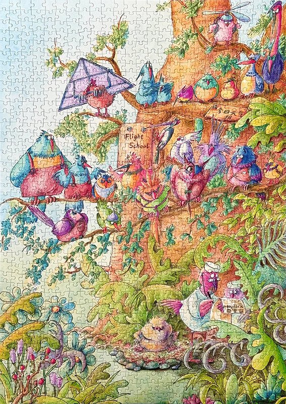 Birds with Fear of Heights | Kessing | 1000 Piece Puzzle | Jigsaw Puzzle - Mystery Matrix
