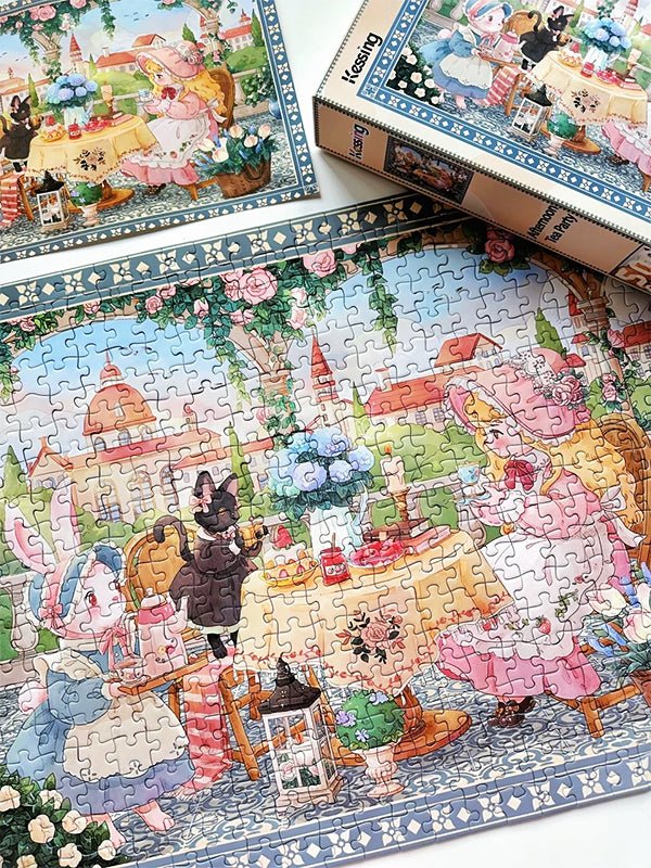 Bunny Tea Party | Kessing | 500 Piece Puzzle | Jigsaw Puzzle - Mystery Matrix