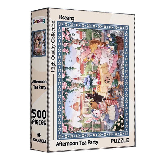 Bunny Tea Party | Kessing | 500 Piece Puzzle | Jigsaw Puzzle - Mystery Matrix