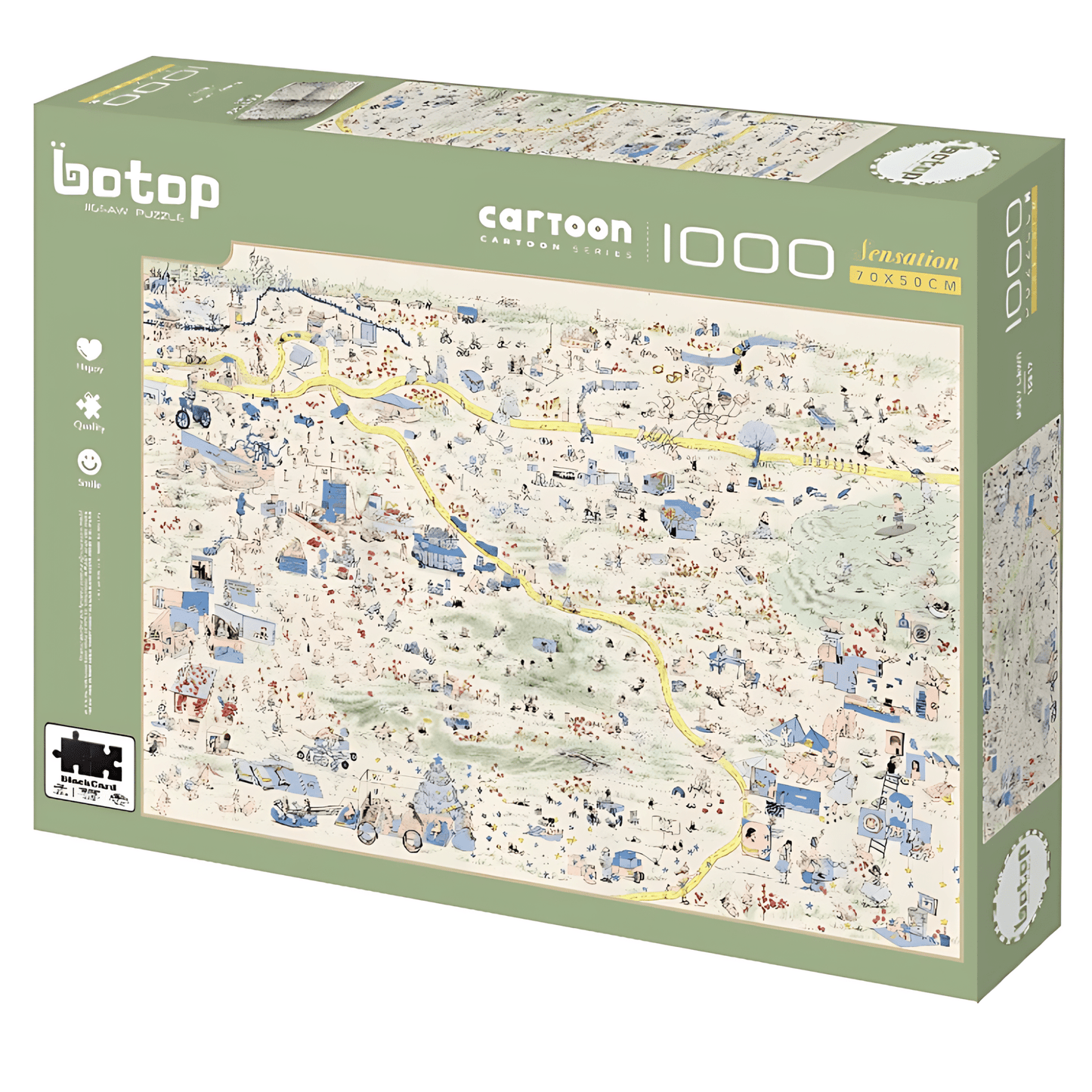 Busy Lawn | Botop Blackcard | 1000 Piece Puzzle | Jigsaw Puzzle - Mystery Matrix