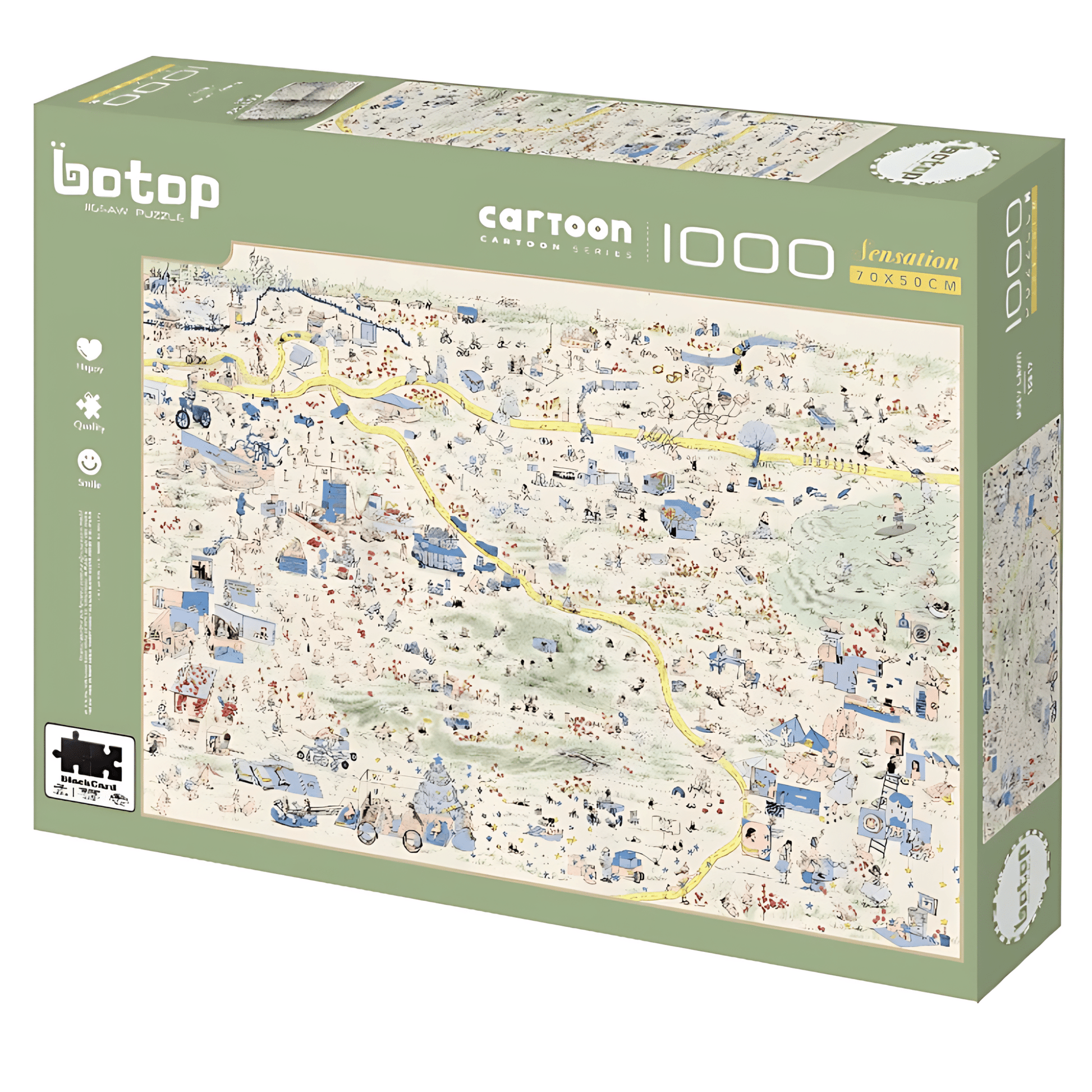 Busy Lawn | Botop Blackcard | 1000 Piece Puzzle | Jigsaw Puzzle - Mystery Matrix