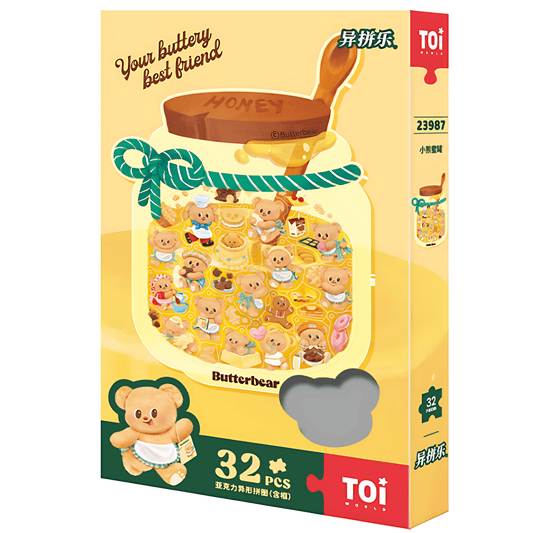 Butter Bear – Little Honey Jar | TOI | Acrylic Puzzle | Puzzle with Frame & DIY keychains - Mystery Matrix