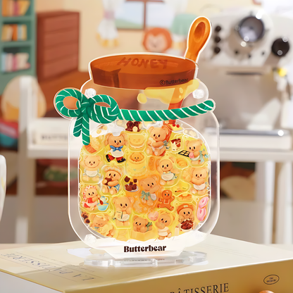 Butter Bear – Little Honey Jar | TOI | Acrylic Puzzle | Puzzle with Frame & DIY keychains - Mystery Matrix