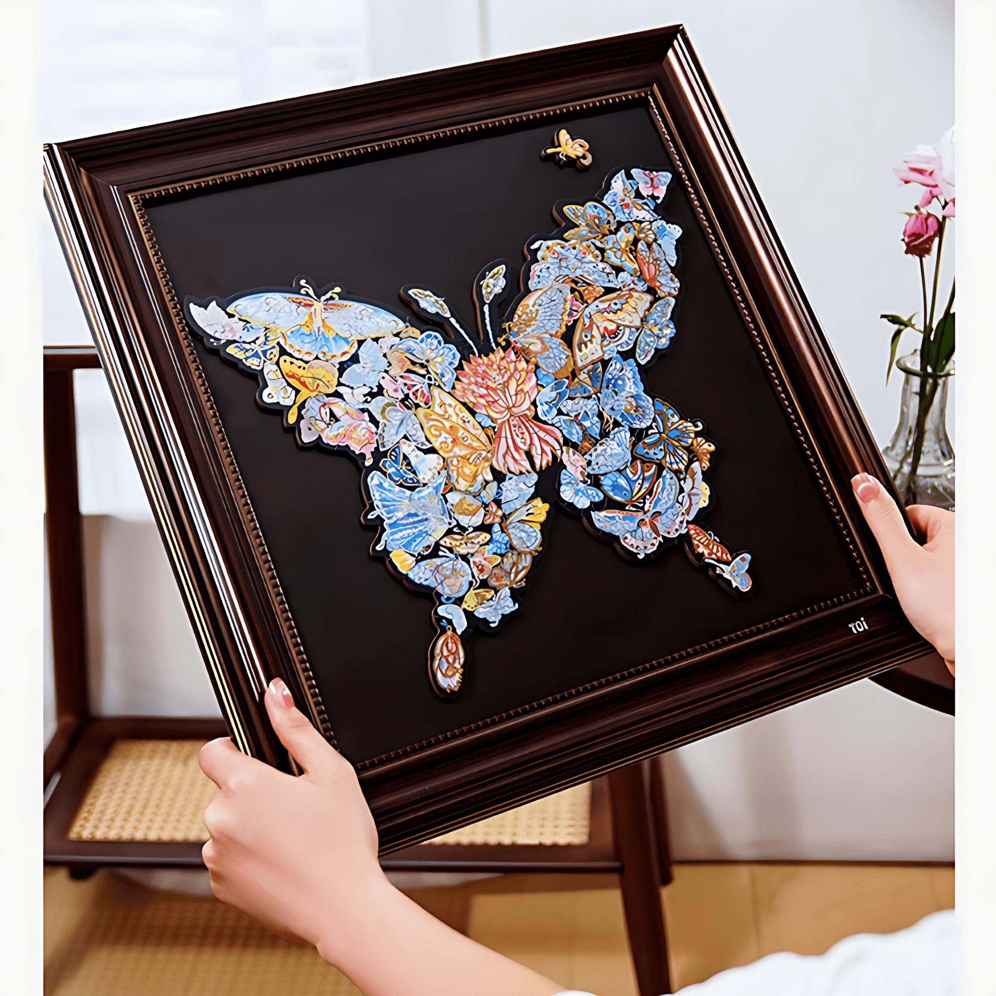 Butterfly Dream | TOI | Irregular Puzzle Piece | Wooden Puzzle with Frame - Mystery Matrix