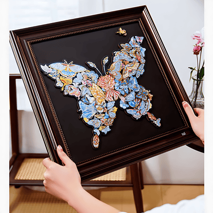 Butterfly Dream | TOI | Irregular Puzzle Piece | Wooden Puzzle with Frame - Mystery Matrix