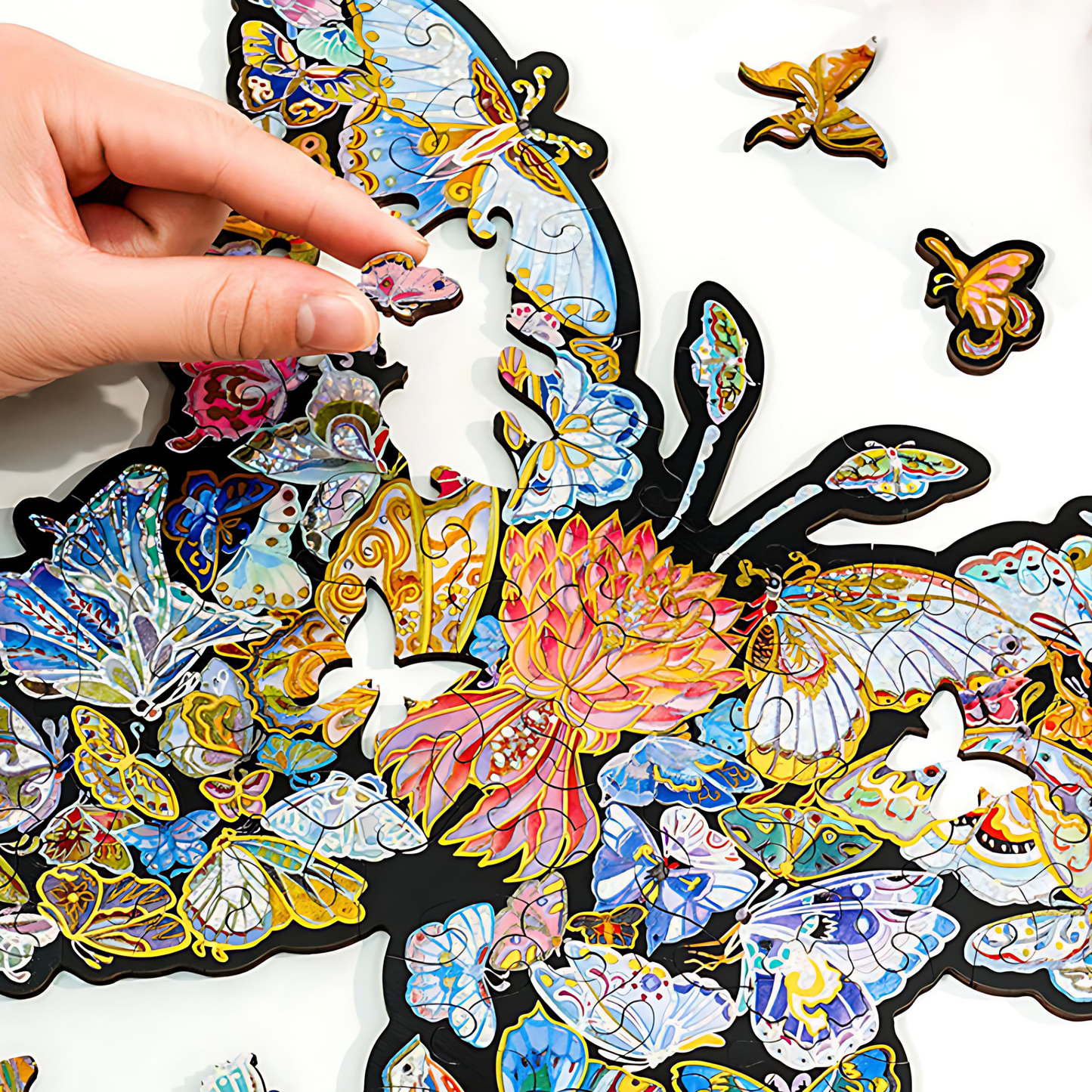 Butterfly Dream | TOI | Irregular Puzzle Piece | Wooden Puzzle with Frame - Mystery Matrix