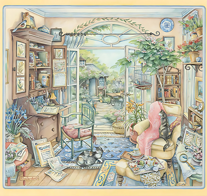 Calligrapher's Desk | Seren Art | 858 Piece Puzzle | Jigsaw Puzzle - Mystery Matrix