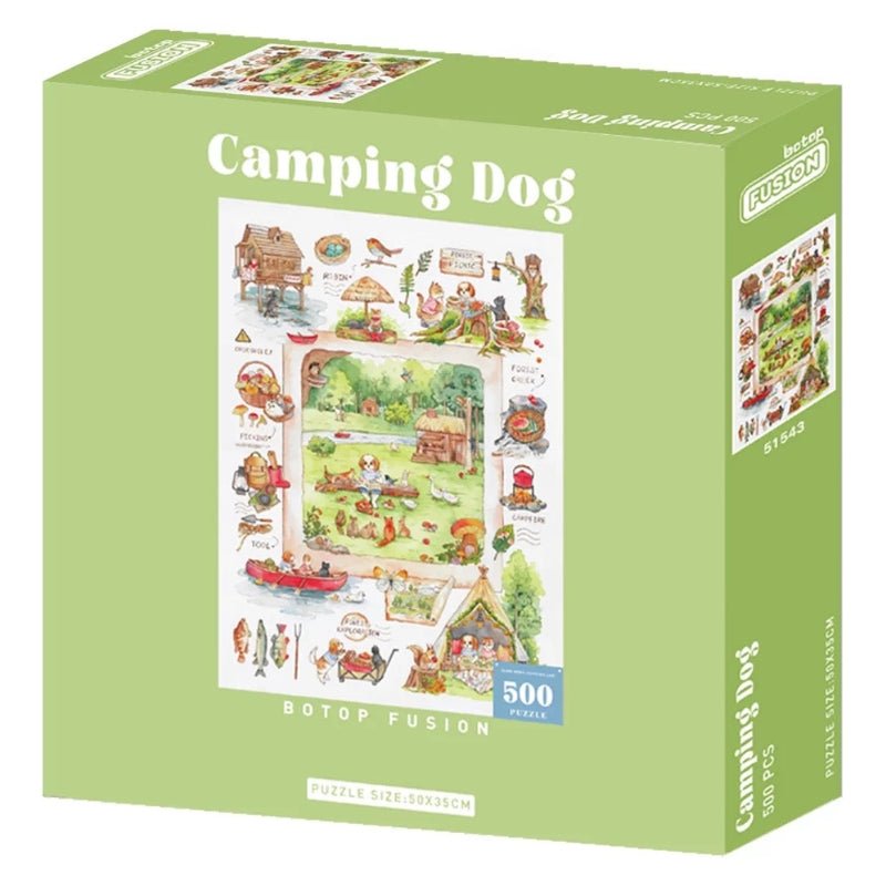 Camping Dog | Botop | 500 Piece Puzzle | Jigsaw Puzzle - Mystery Matrix