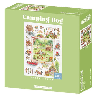 Camping Dog | Botop | 500 Piece Puzzle | Jigsaw Puzzle - Mystery Matrix