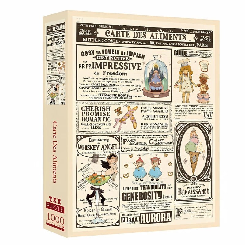Carte Des Aliments | TKX | 1000 Piece Puzzle | Jigsaw Puzzle - Mystery Matrix