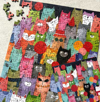 Cat Party | Botop Blackcard | 300 Piece Puzzle | Jigsaw Puzzle - Mystery Matrix