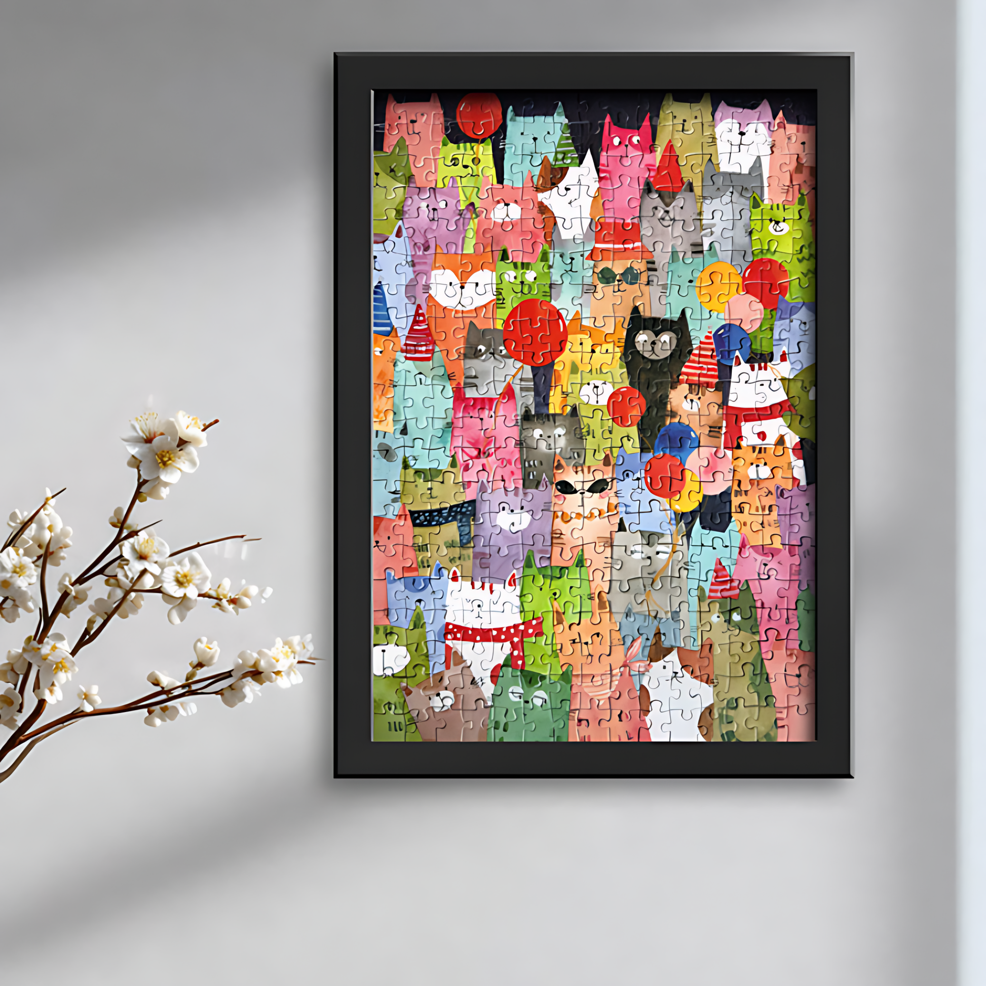 Cat Party | Botop Blackcard | 300 Piece Puzzle | Jigsaw Puzzle - Mystery Matrix