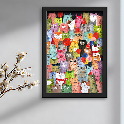 Cat Party | Botop Blackcard | 300 Piece Puzzle | Jigsaw Puzzle - Mystery Matrix