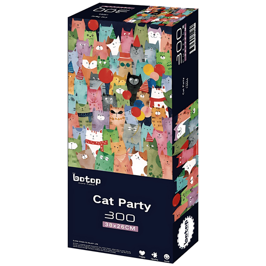 Cat Party | Botop Blackcard | 300 Piece Puzzle | Jigsaw Puzzle - Mystery Matrix