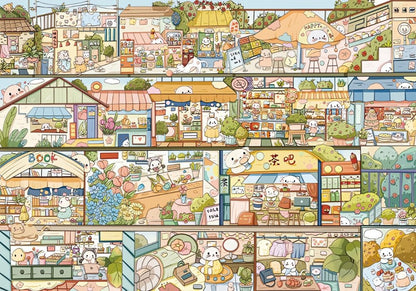 Cat Town | Botop | 1000 Piece Puzzle | Jigsaw Puzzle - Mystery Matrix