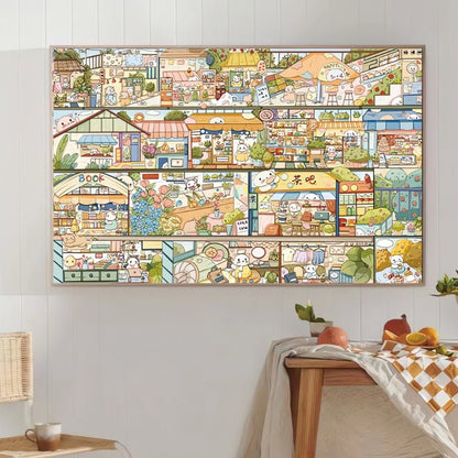 Cat Town | Botop | 1000 Piece Puzzle | Jigsaw Puzzle - Mystery Matrix