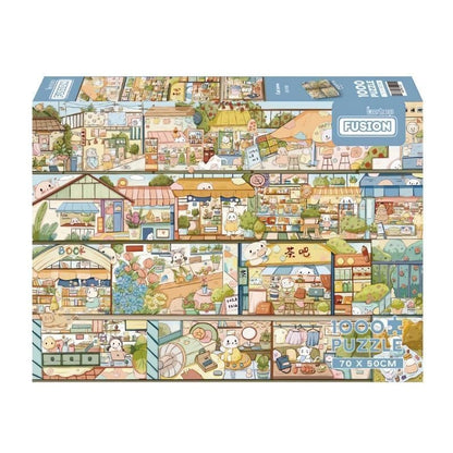 Cat Town | Botop | 1000 Piece Puzzle | Jigsaw Puzzle - Mystery Matrix
