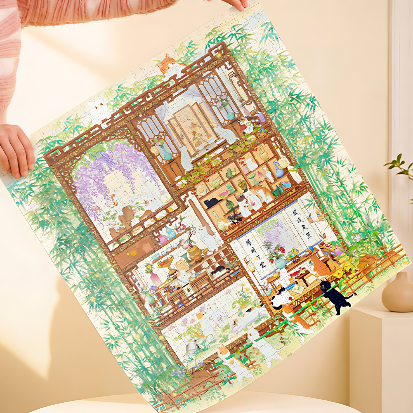 Cats Amid the Four Arts | TOI | 1024 Piece Puzzle | Jigsaw Puzzle - Mystery Matrix