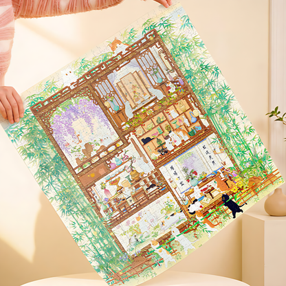 Cats Amid the Four Arts | TOI | 1024 Piece Puzzle | Jigsaw Puzzle - Mystery Matrix